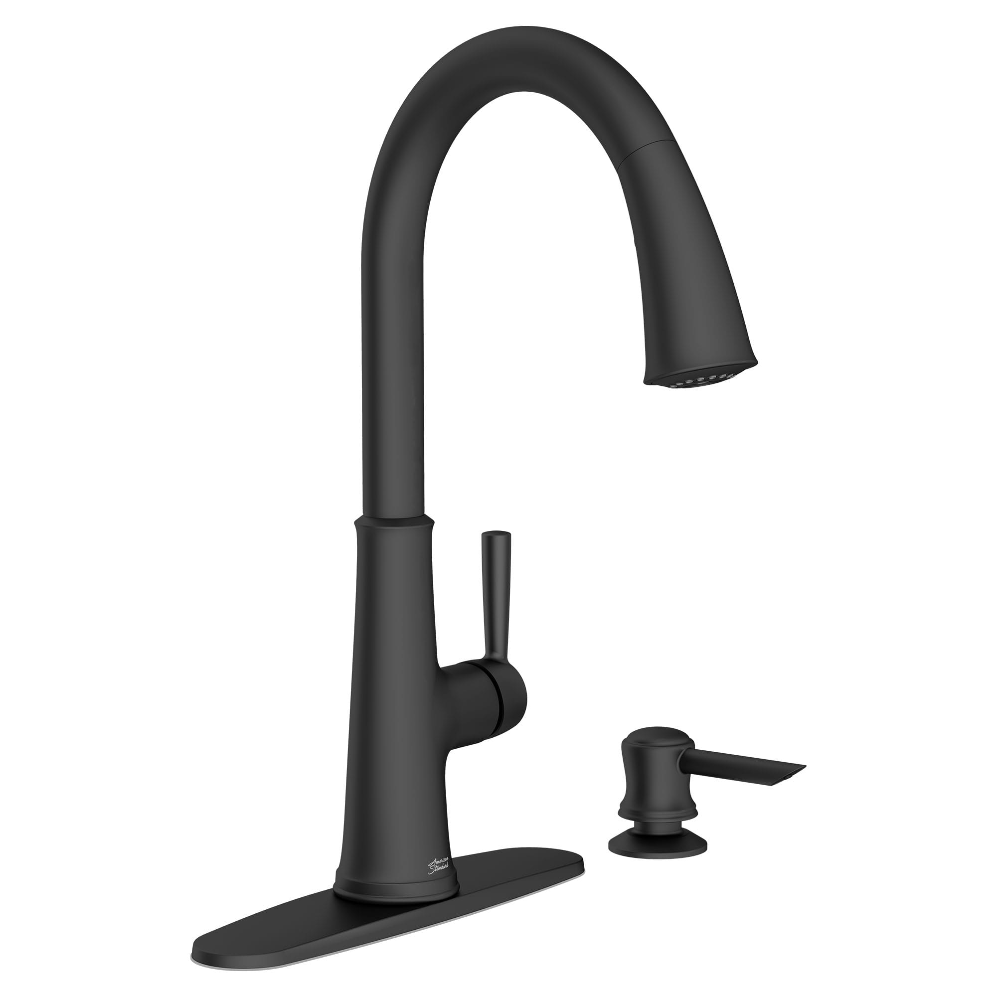 American Standard Maven Series 9319300.243 Pull-Down Kitchen Faucet with Soap Dispenser, 1.8 gpm, 1-Faucet Handle, 1/EA