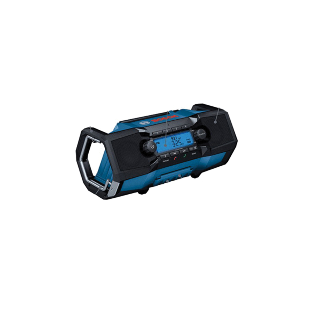 Bosch GPB18V-2CN Jobsite Radio, Battery Included, 18 V, 12-Channel, 530 to 1710 kHz, Bluetooth, Wireless, Wired - 2