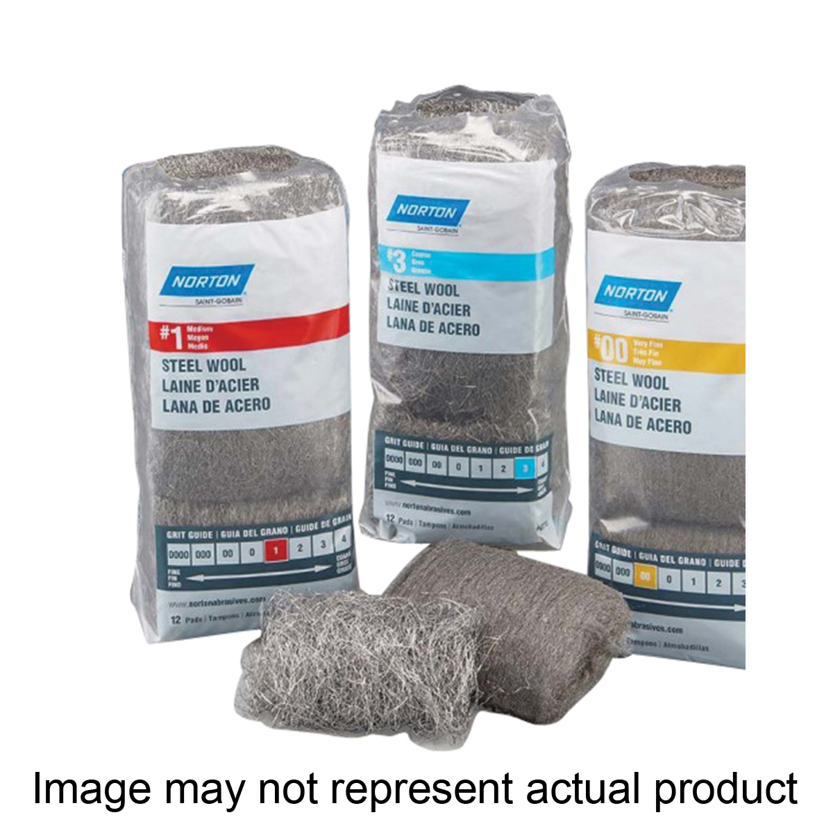 07660768114 Steel Wool, 2-1/2 in L, 4 in W, 00 Grit, Very Fine