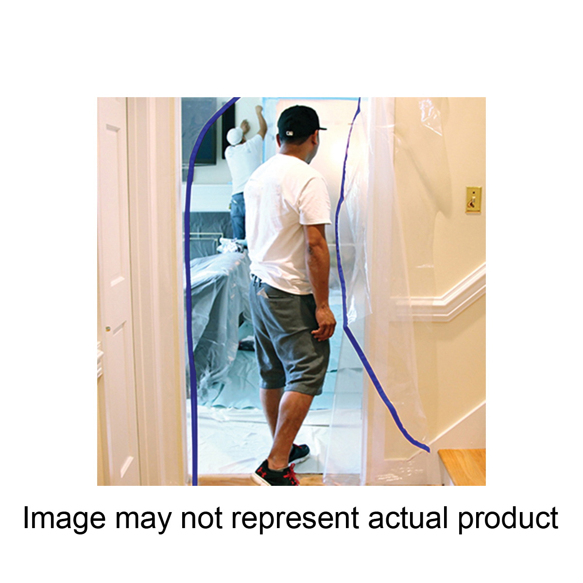 EZ-UP 54740 Reusable Dust Containment Door Kit 7 ft L, 3 ft W, Plastic