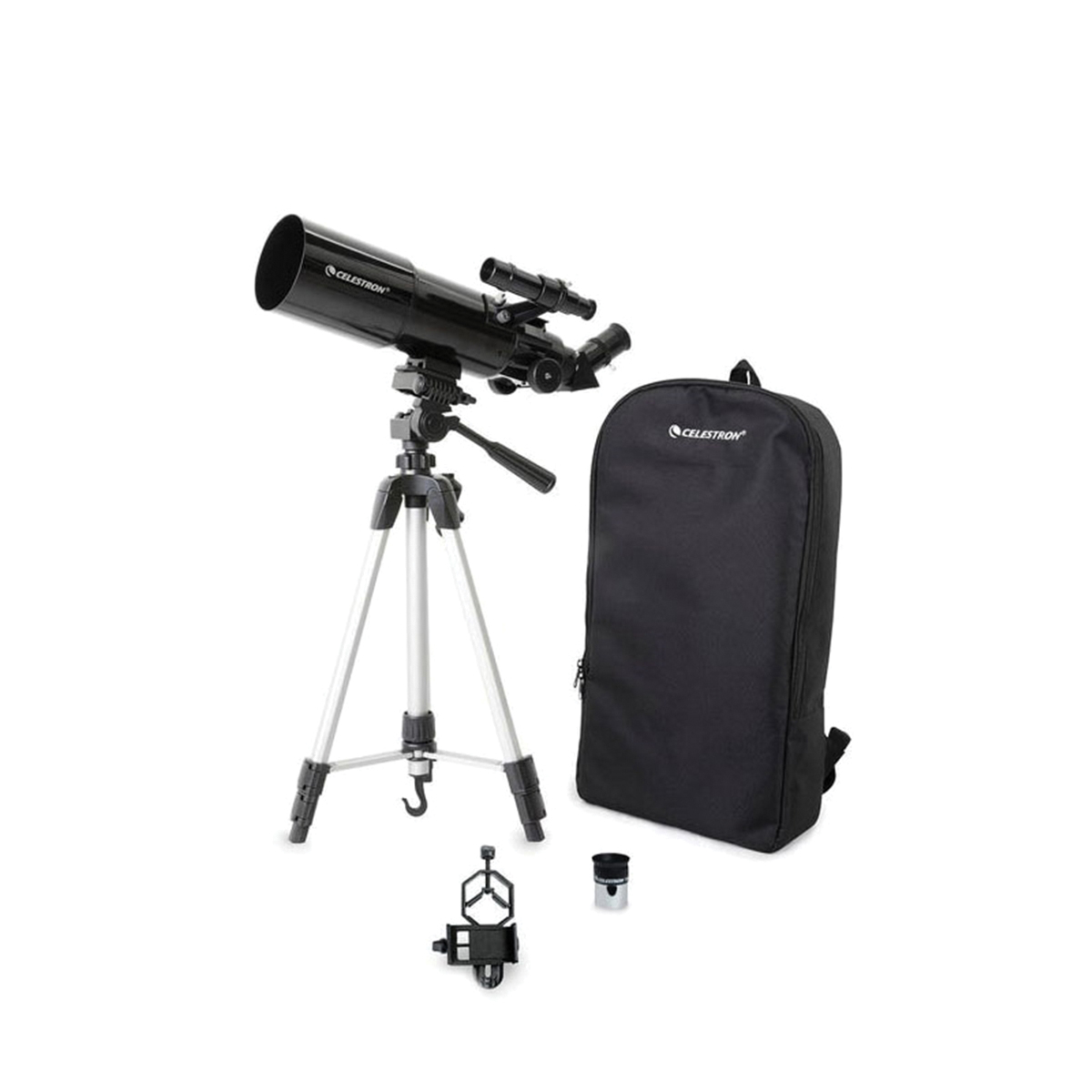 CELESTRON Travel Scope 80 Series 22030 Telescope with Smartphone Adapter, 3.1 in Aperture, 15.74 in L Focal - 2