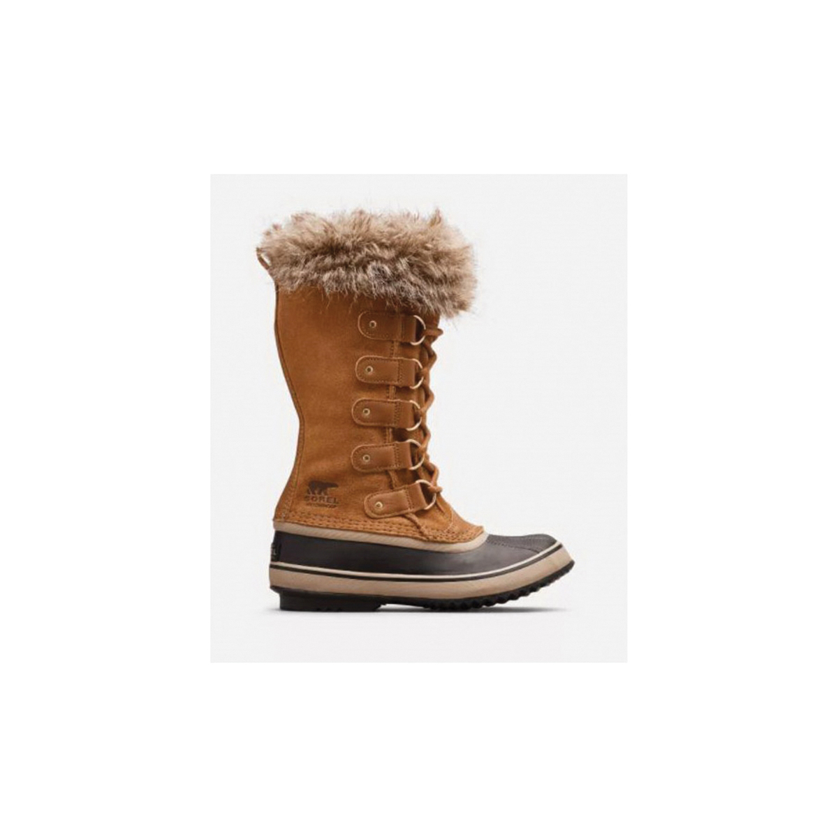 Sorel Joan Of Arctic Series 1855131-224-11 Boots, 11, Black/Camel Brown, Faux Fur/Suede, Lace, Insulated - 1
