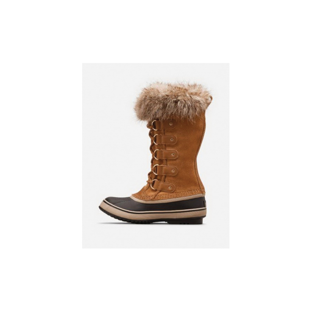 Sorel Joan Of Arctic Series 1855131-224-11 Boots, 11, Black/Camel Brown, Faux Fur/Suede, Lace, Insulated - 4