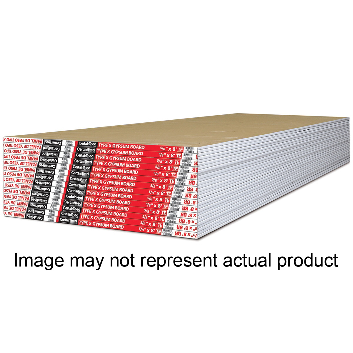 CertainTeed 5/8-in x 4-ft x 12-ft Fire Resistant Type X Drywall Panel