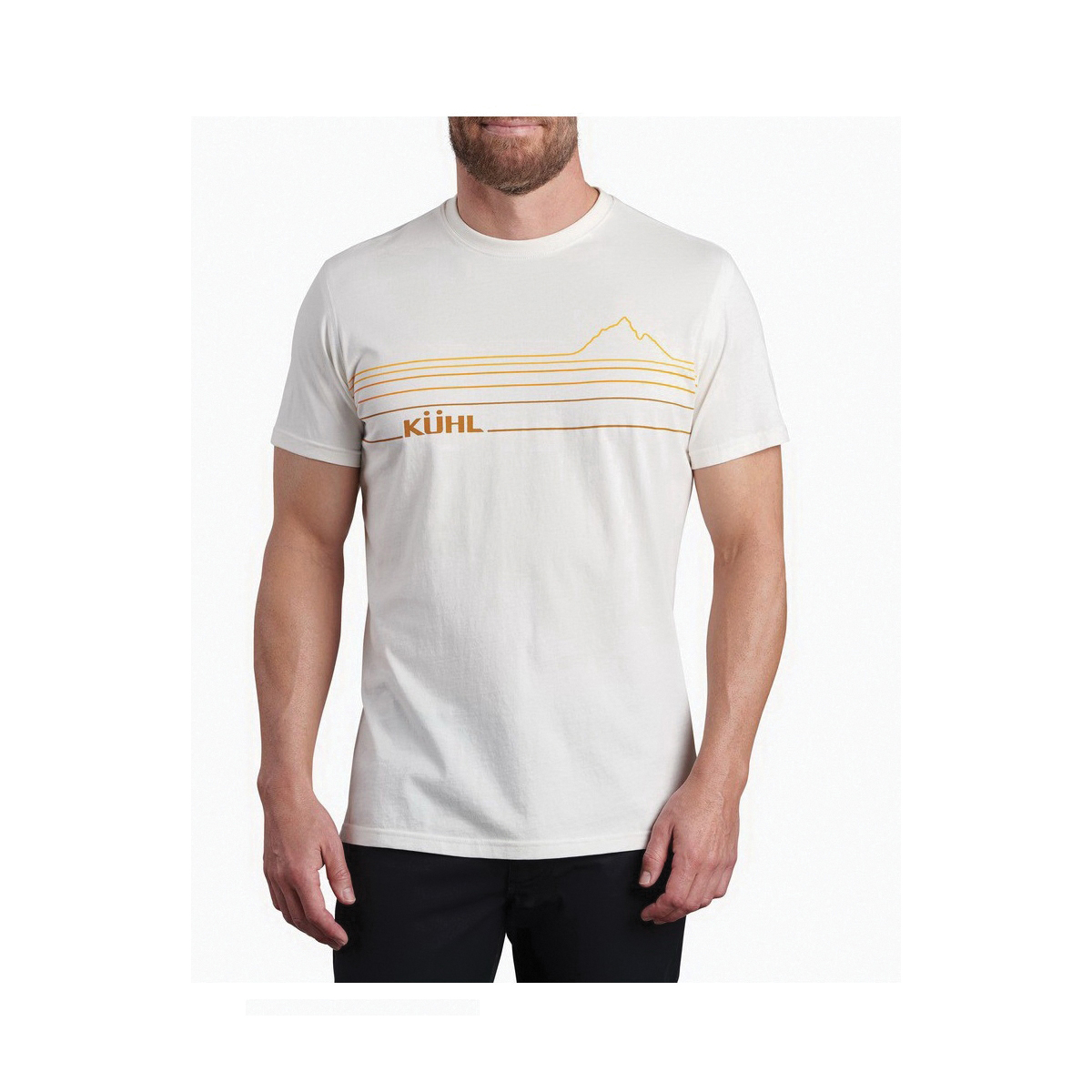 KUHL MOUNTAIN LINES Series 7397-WH-M T-Shirt, M, Cotton, White, KUHL Graphic Print/Pattern, Short Sleeve, Klassik Fit - 1