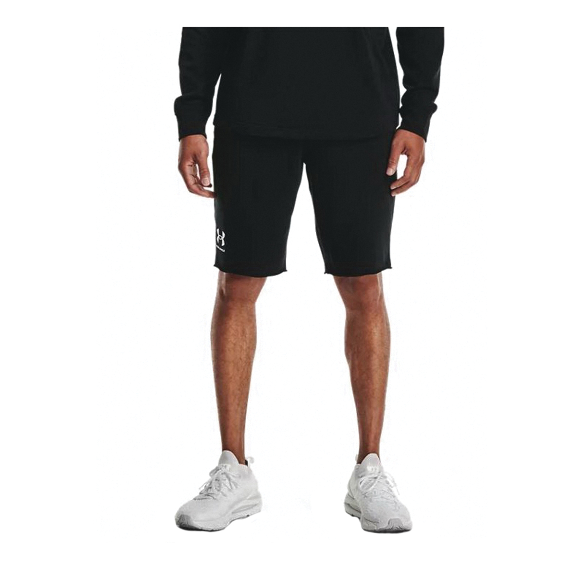 Under Armour Rival Terry Series 1361631-001-XL Shorts, XL, Cotton/Polyester, Black/Onyx White, Streamlined, Regular - 1