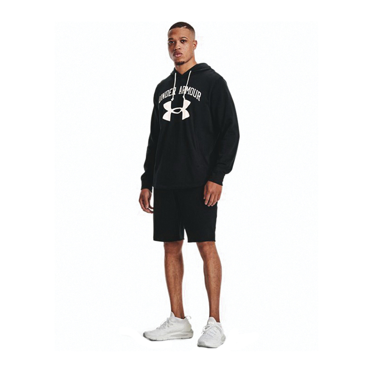 Under Armour Rival Terry Series 1361631-001-XL Shorts, XL, Cotton/Polyester, Black/Onyx White, Streamlined, Regular - 3