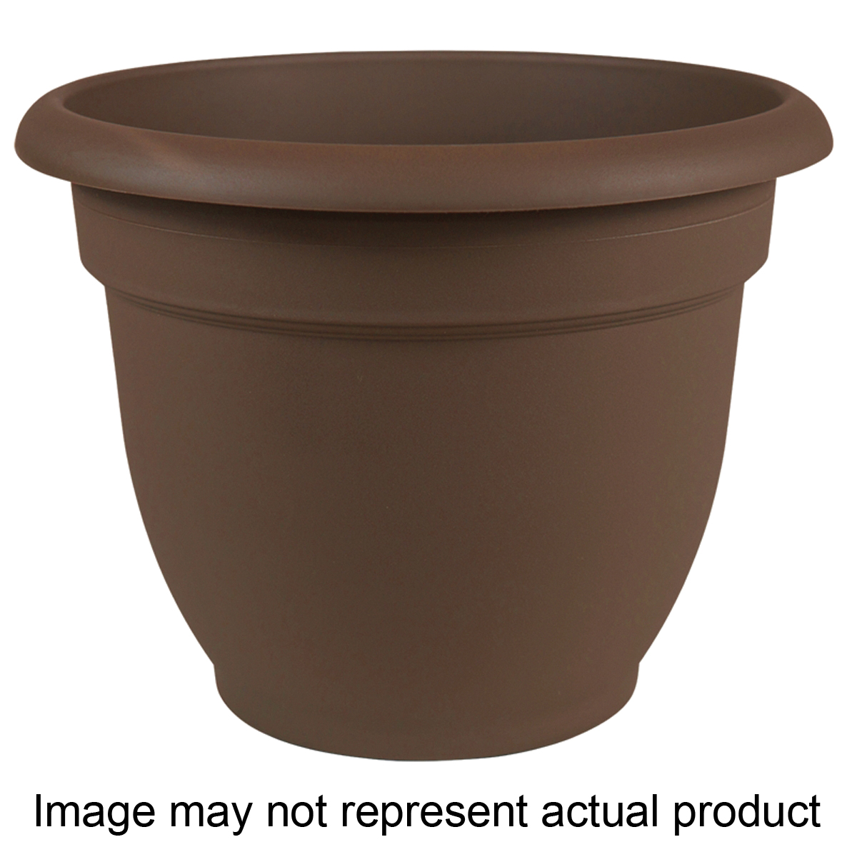 AP1683 Planter, 13.7 in H, 17.6 in W, 17.6 in D, Round, Plastic, Pebble Stone