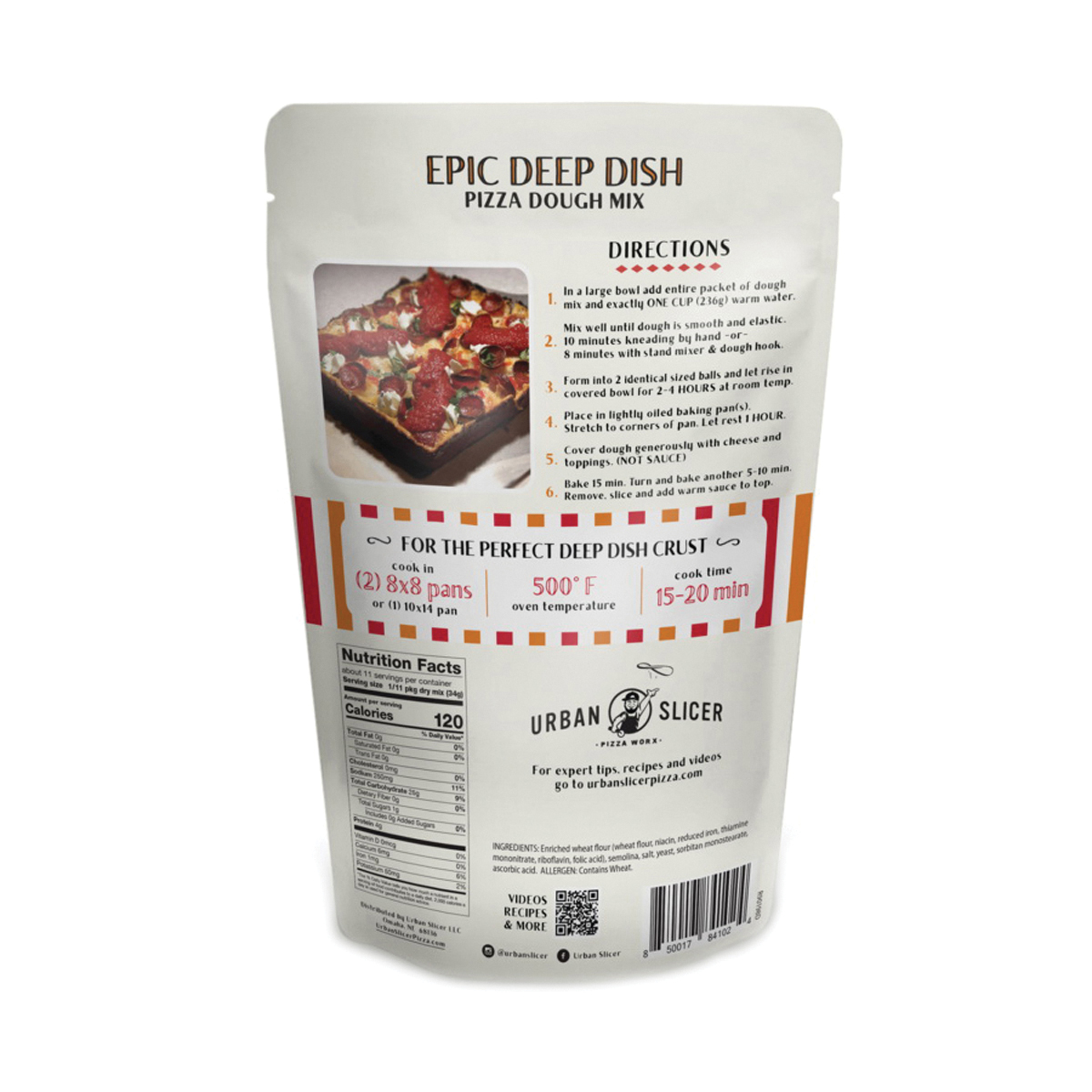 Urban Slicer Pizza Worx DDDPIZZADOUGH Detroit Deep Dish Pizza Dough, 13.2 oz, Pack - 2