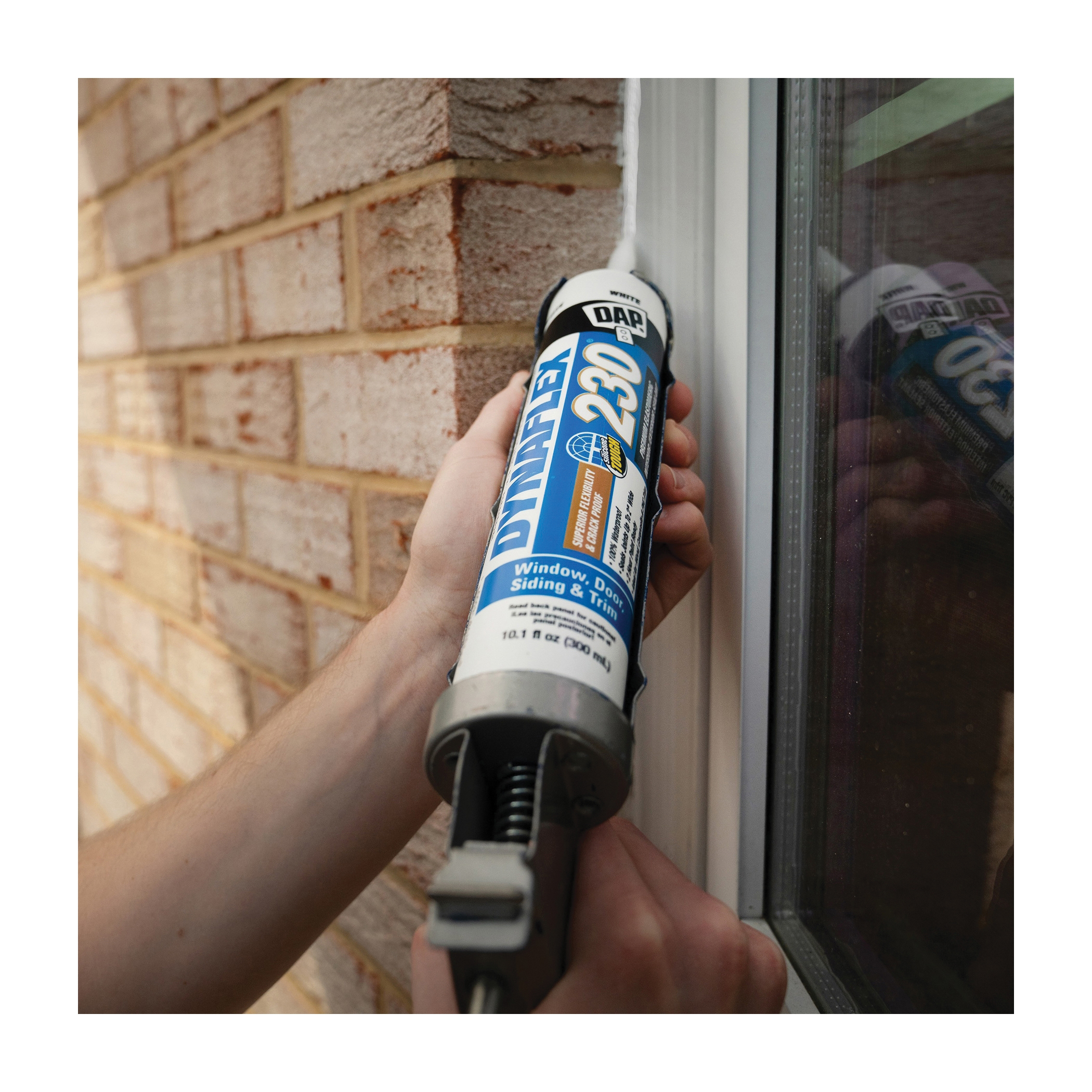 DAP DYNAFLEX 230 7079818412 Premium Elastomeric Sealant, Cedar Tan, 2 hr Curing, 40 to 100 deg F, 10.1 fl-oz