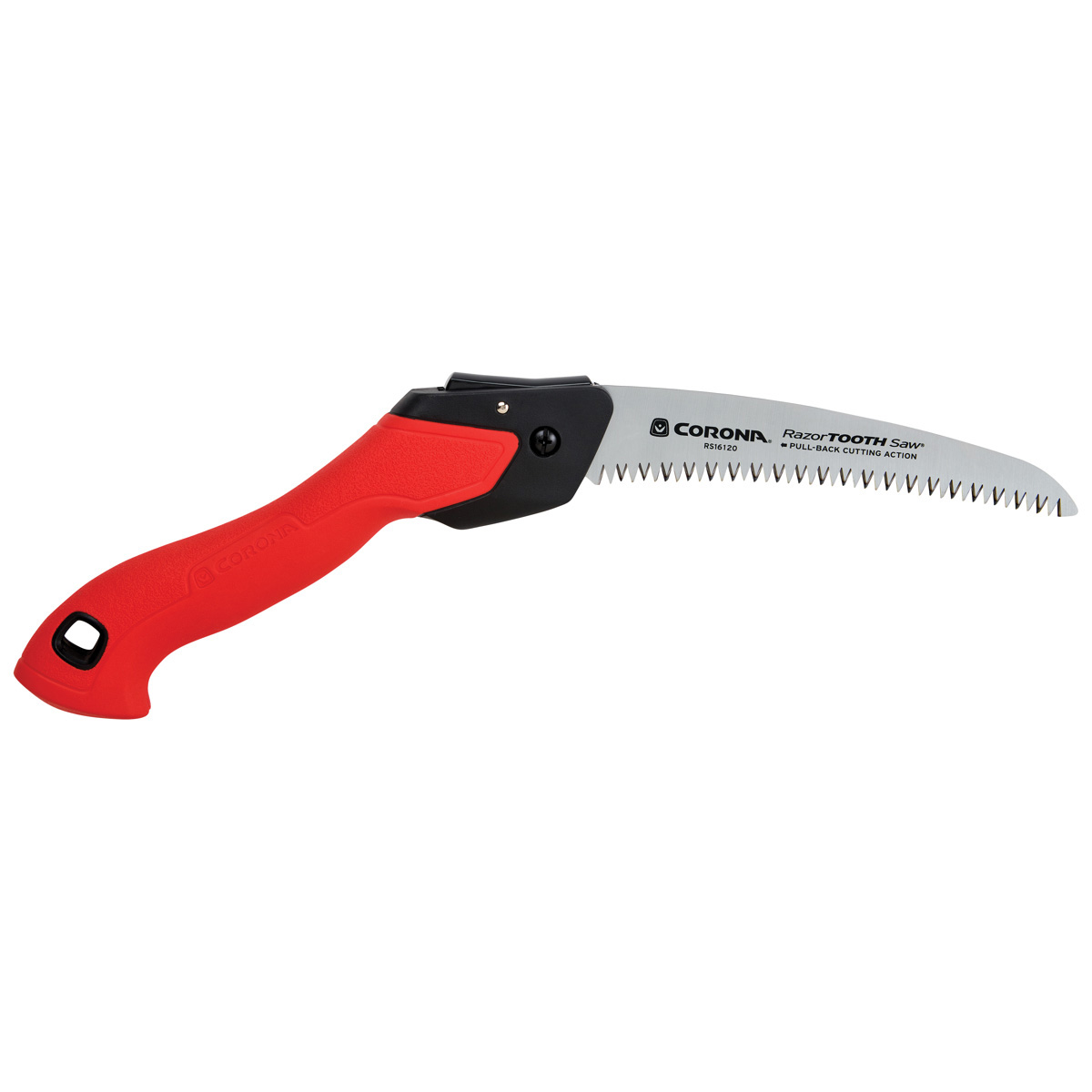 RS16120 Folding Pruning Saw, 7 in Blade, SK5 Steel Blade, 6 TPI, Plastic Handle, Non-Slip Handle