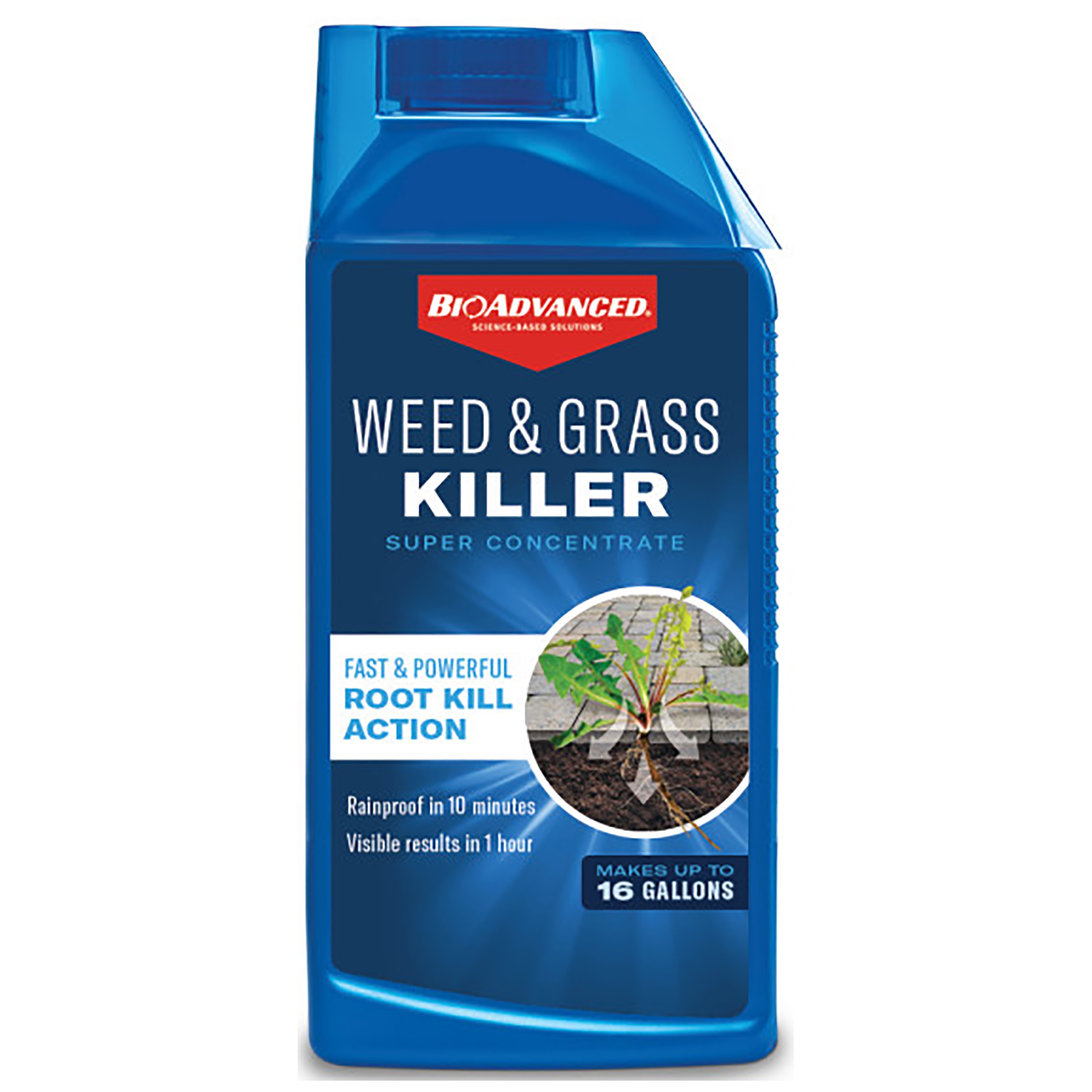 704195A Super Concentrated Weed and Grass Killer, Liquid, Blue, 32 oz Bottle