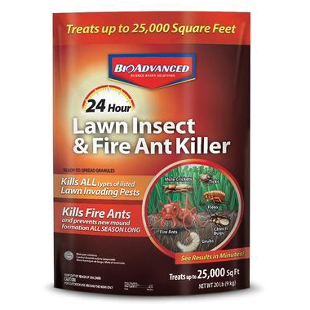 700910G Lawn Insect and Fire Ant Killer, Granular, Outdoor, 20 lb