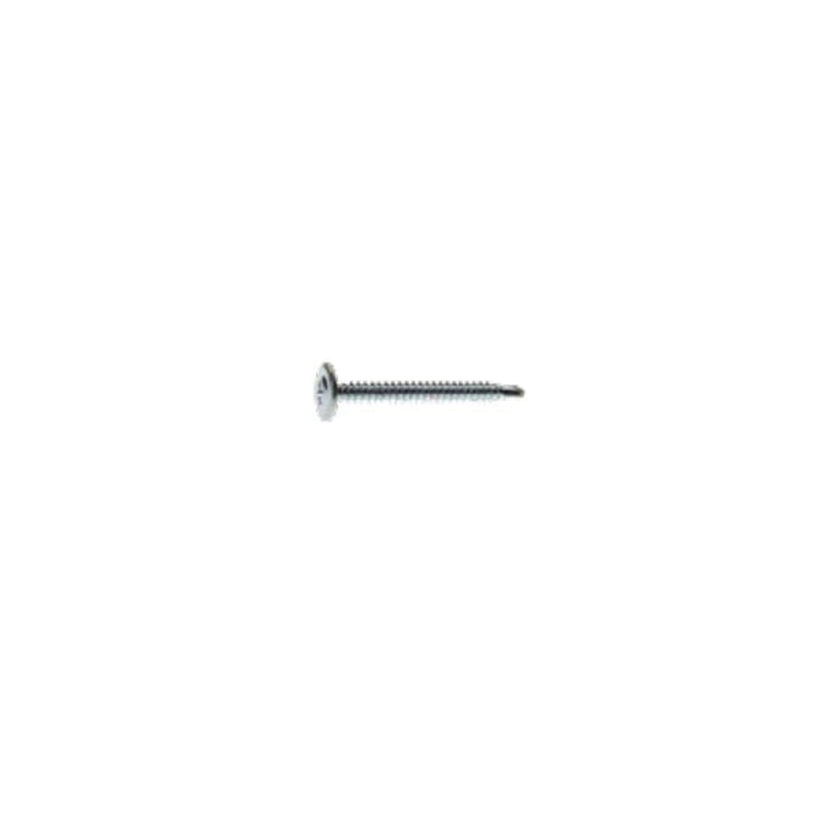 NMTD81001 Screw, #8 Thread, 1 in L, Fine Thread, Truss Head, Phillips Drive, Self-Drilling Point, Steel