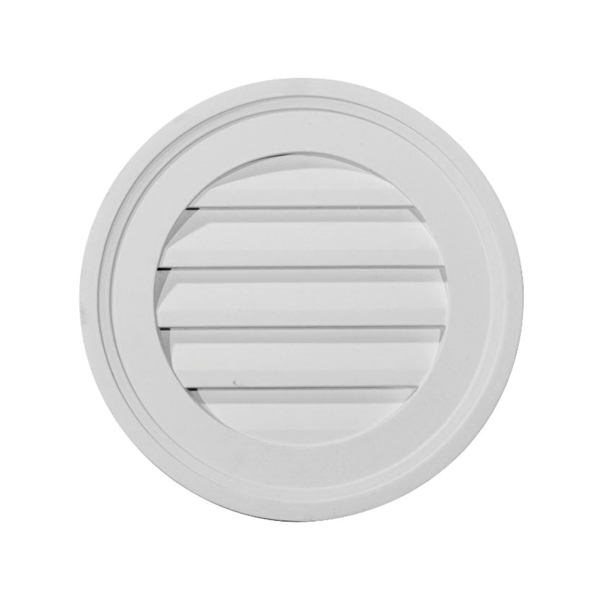 GVRO16F Gable Vent Louver, 16 in W, Round, Urethane, White