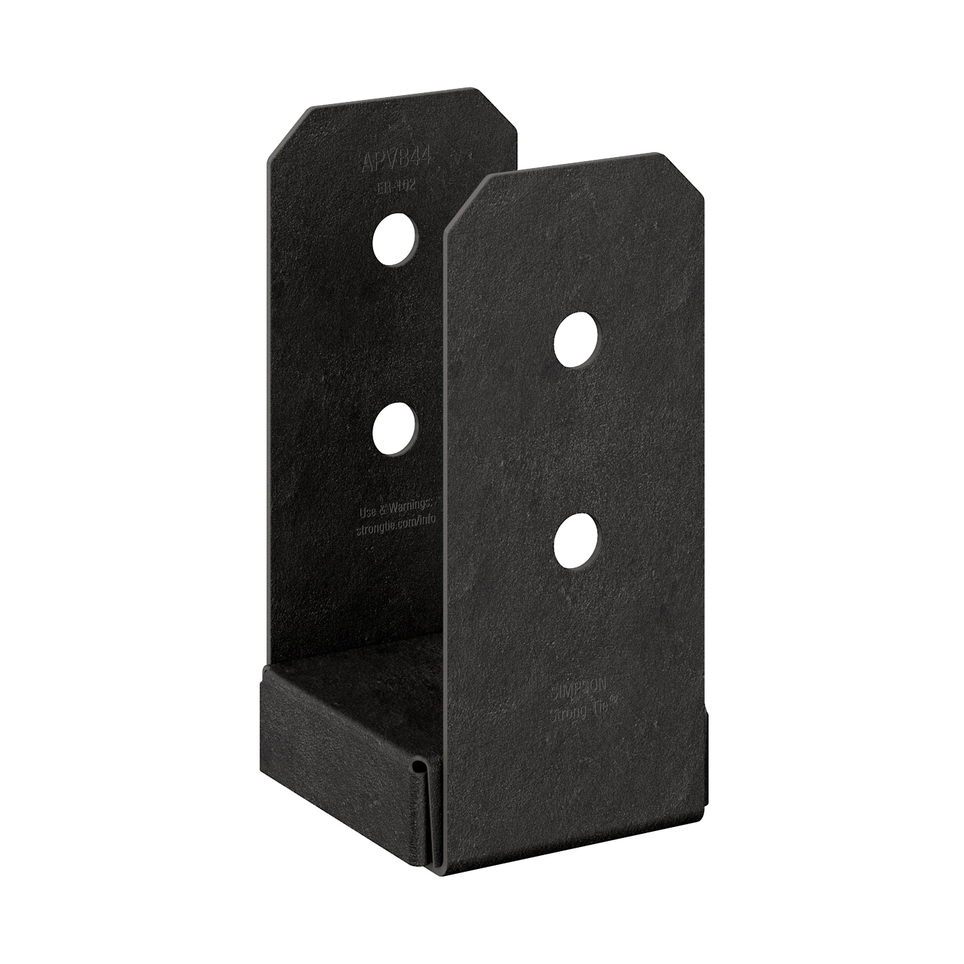 Outdoor Accents Avant APVB44 Adjustable Post Base, 4 x 4 in Post, 16 ga Gauge, Steel, Black