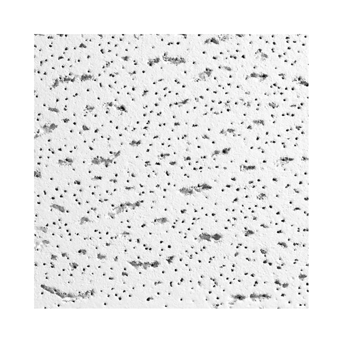 Fissured Series 756 Ceiling Tile, 24 in L, 24 in W, 5/8 in Thick, Directional Pattern, Mineral Fiber, White