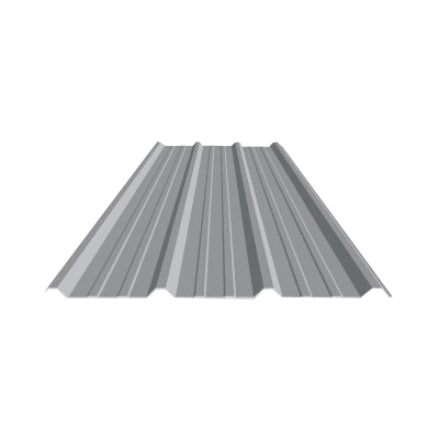 2505241-20 Roof Panel, 20 ft L, 36 in W, PBR Profile, 26 ga Thick Material, Galvalume, Milky Silver