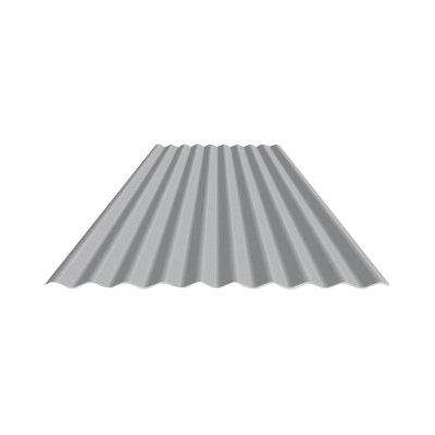 2292041-8 Roof Panel, 8 ft L, 21.3 in W, Corrugated Profile, 29 ga Thick Material, Galvalume, Milky Silver