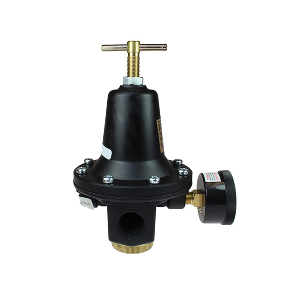 Compressor Regulator with Gauge, Coilhose, Fittings: 3/8 in FNPT, Die-Cast Aluminum Body - 2
