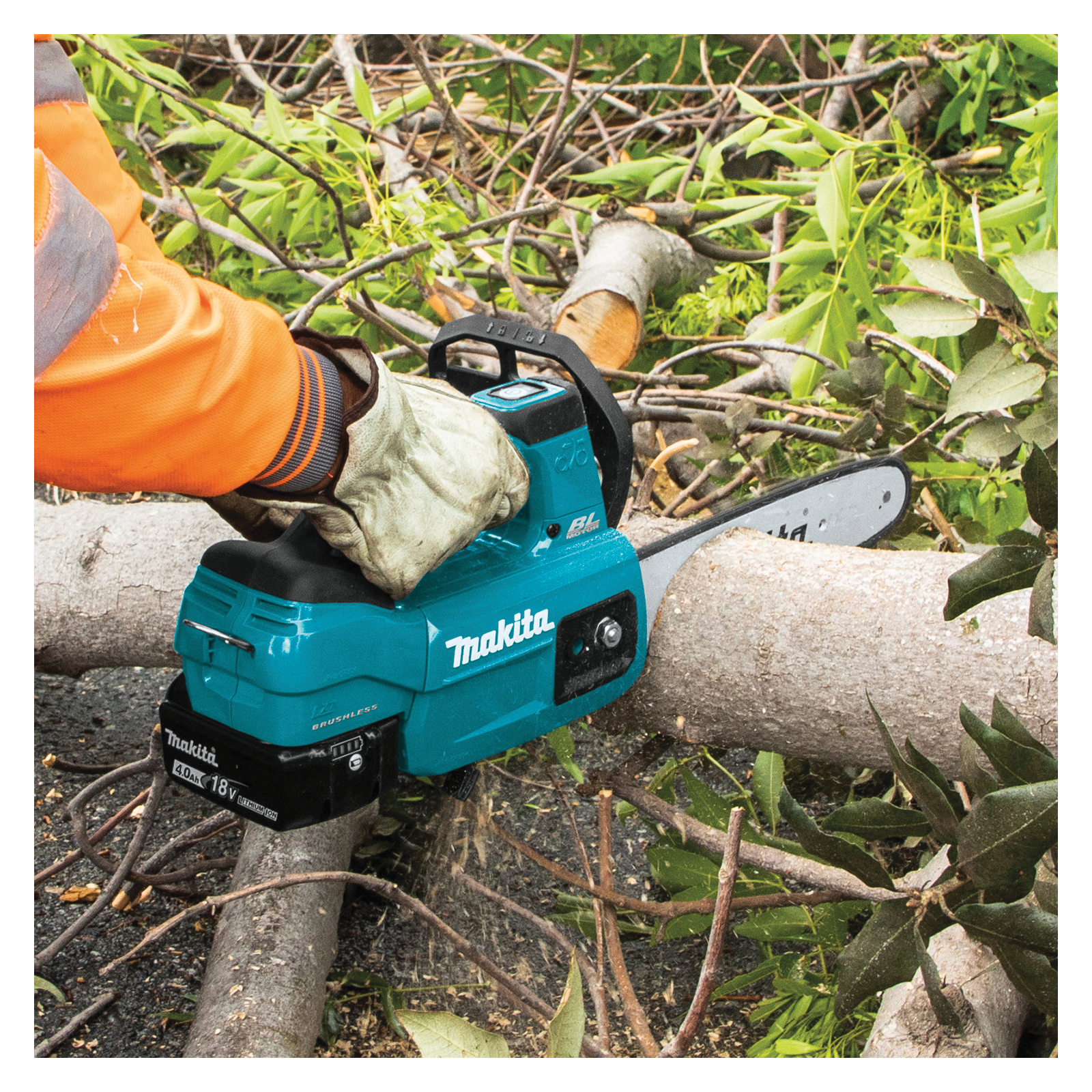 Lxt Cordless Brushless Chainsaw Kit, Makita, 4 Ah, 18 V, Lithium-Ion, 10 in L Bar/Chain - 3