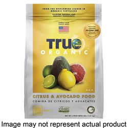 True ORGANIC R0021 Citrus and Avocado Food, 12 lb Bag, Granular, 4-5-4 N-P-K Ratio