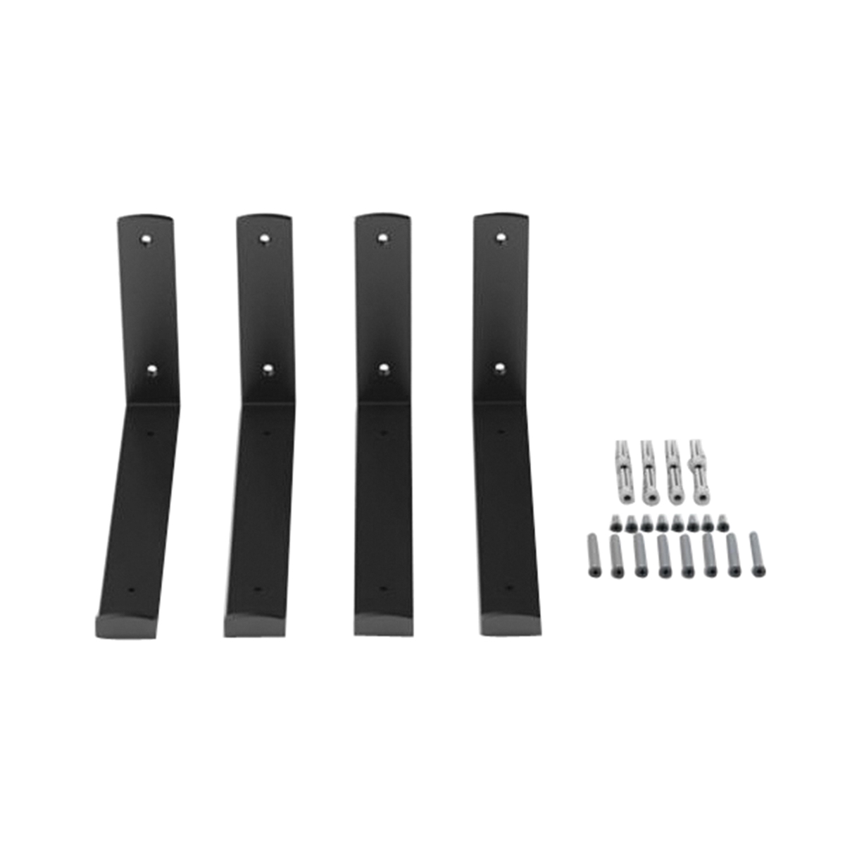 N900-002 Floating Shelf Hardware Kit, 50 lb, 11-13/16 in L, 5-29/32 in H, Steel, Matte, Black