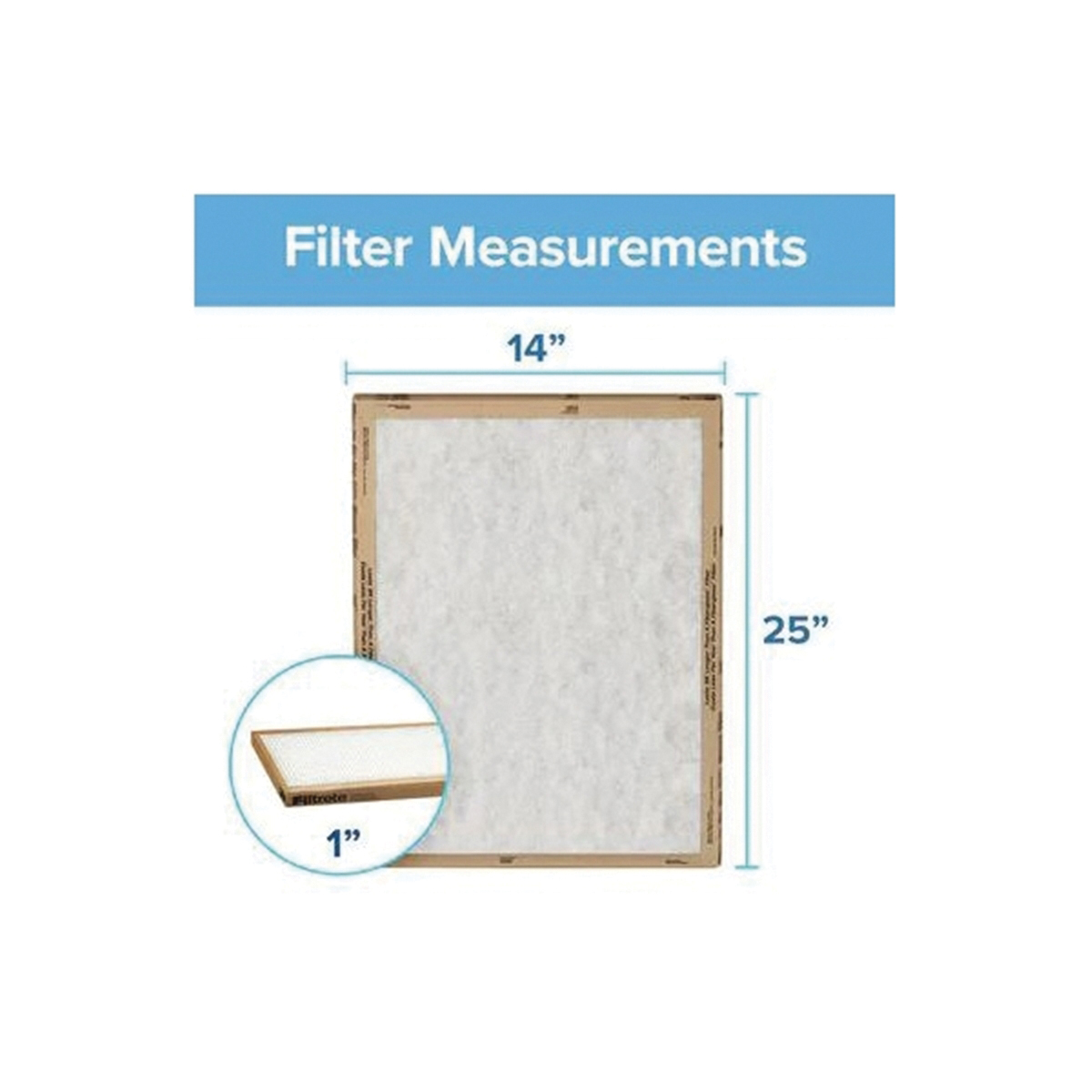 Filtrete FPL04-2PK-24 Flat Panel Air Filter, 25 in L, 14 in W, 2 MERV, For: Air Conditioner, Furnace and HVAC System - 4