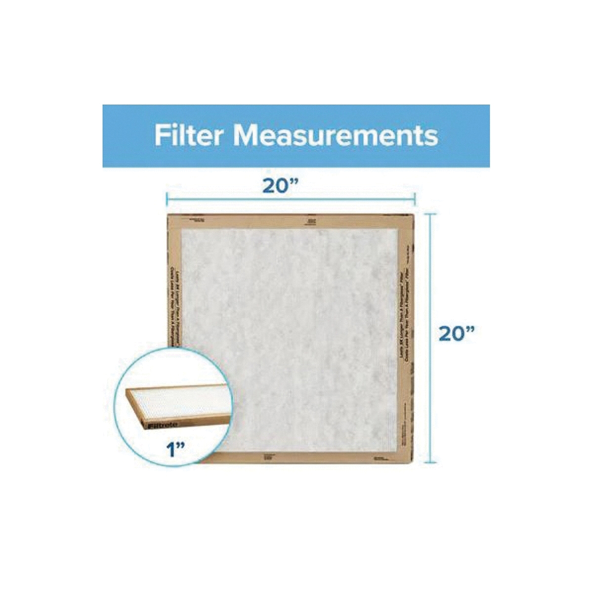 Filtrete FPL02-2PK-24 Flat Panel Air Filter, 20 in L, 20 in W, 2 MERV, For: Air Conditioner, Furnace and HVAC System - 4