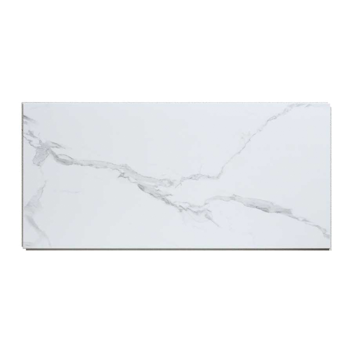 53510 Small Wall Tile, 23.2 in L, 11.1 in W, Interlocking Edge, Vinyl, Carrara Marble, Adhesive Installation