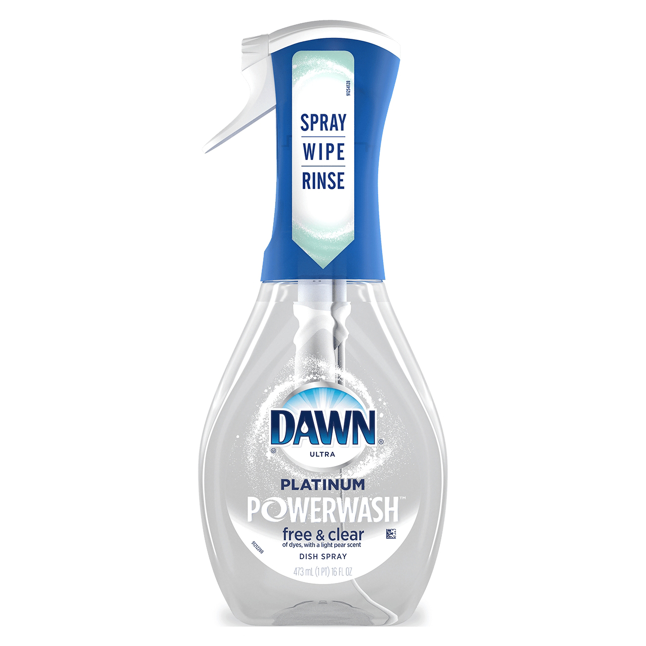 Platinum 65732 Dish Soap Spray, 16 oz, Liquid, Free and Clear Scent, Clear