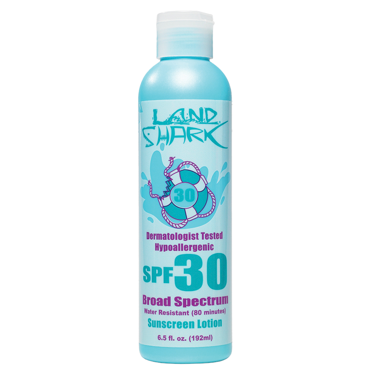 Land Shark LS91316 Broad Spectrum Sunscreen Lotion, White, Fragrance-Free, 6.5 oz