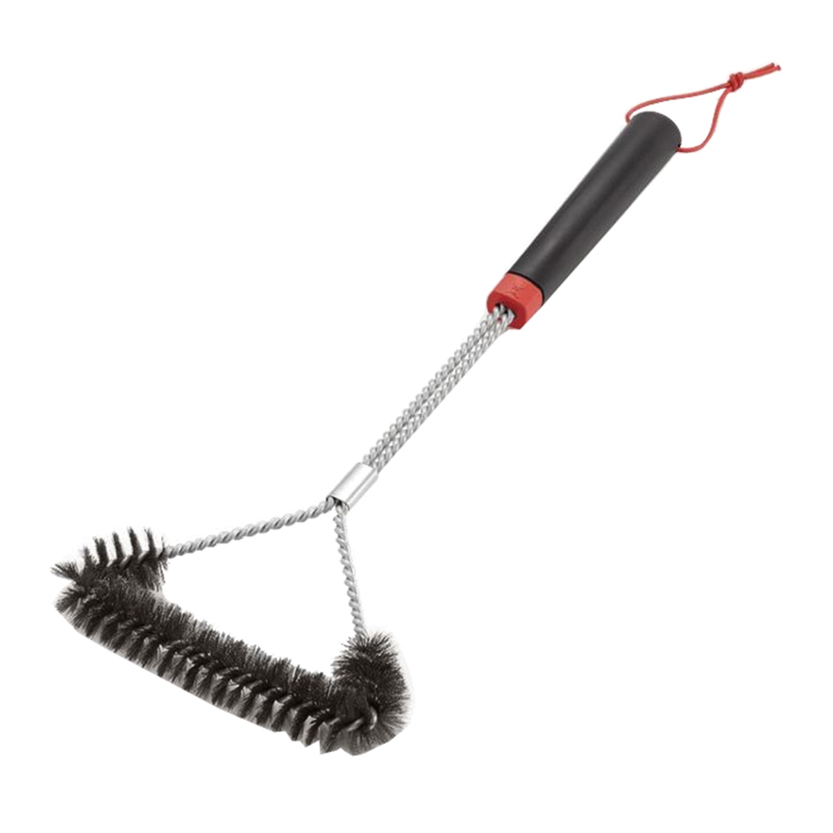 6278 Grill Brush, 7 in W Brush, Stainless Steel Bristle, Black Bristle, Plastic Handle, Comfort Grip Handle