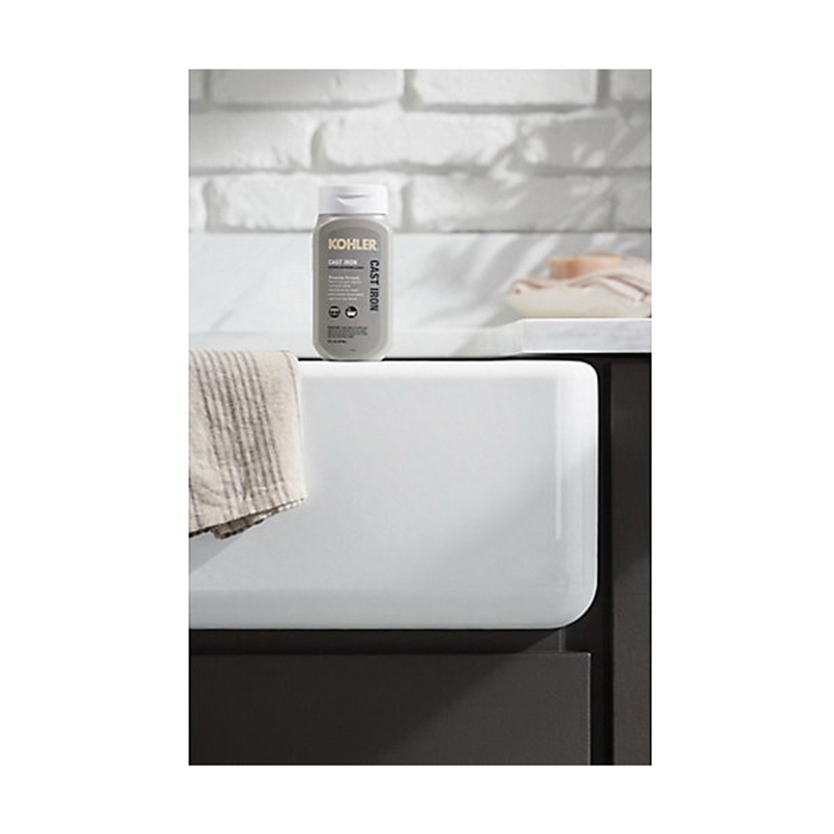 Cleaner, Kohler, 8 fl-oz Squeeze Bottle, Citrus, White - 3
