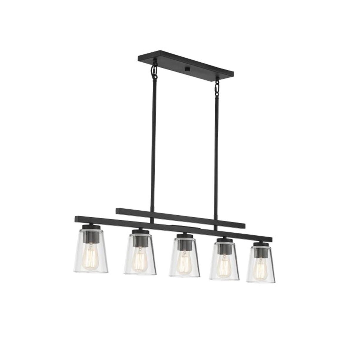 Calhoun Chandelier, Savoy House, 5-Light, Matte Black - 1