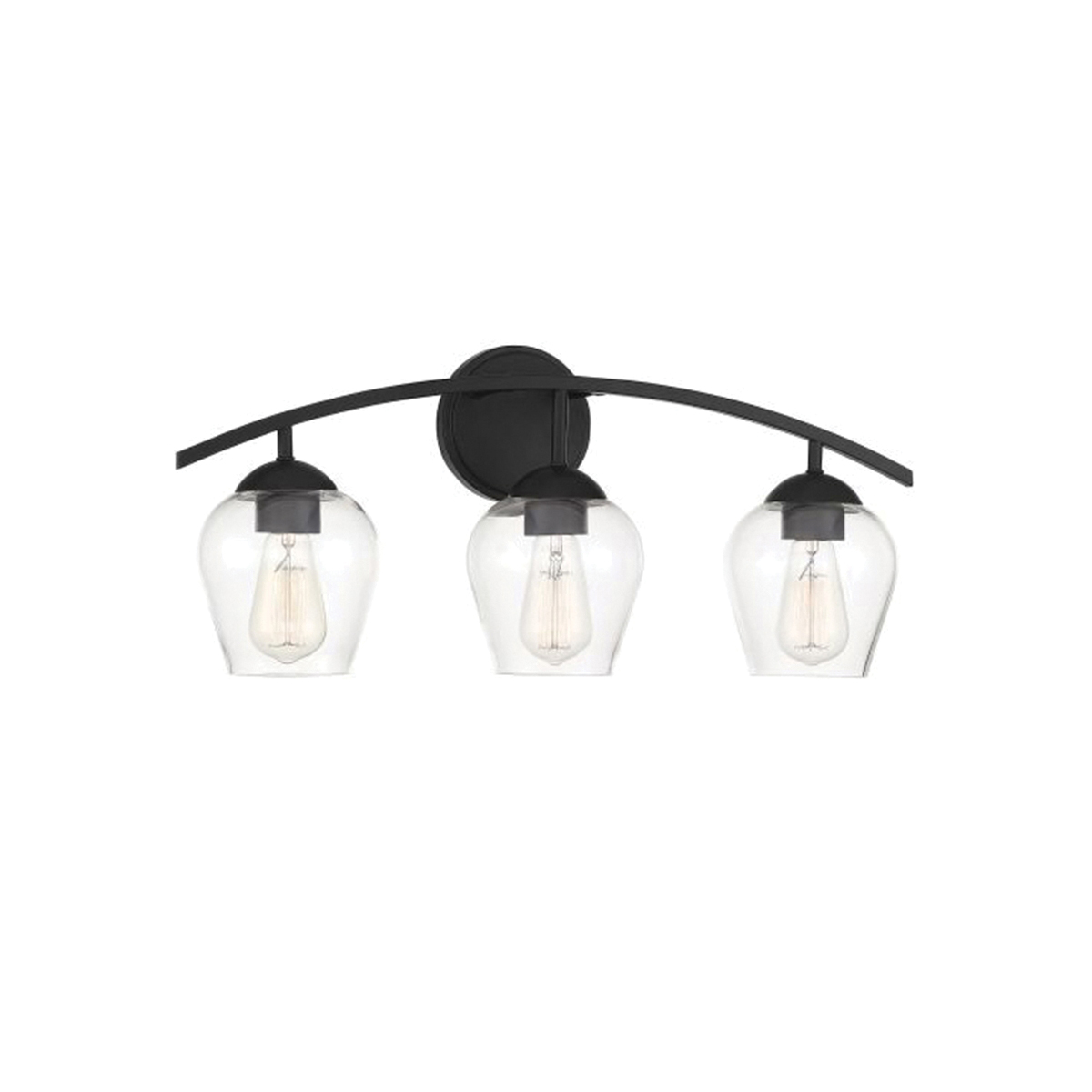 Meridian Vanity Light, Savoy House, 3-Light, 24 in W, Matte Black - 3