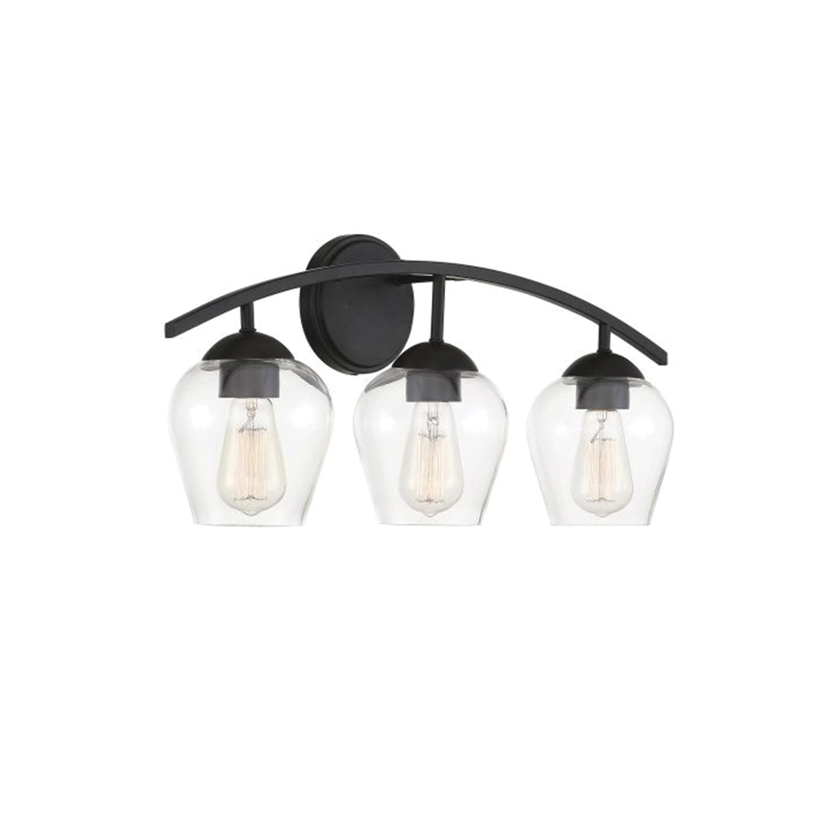 Meridian Vanity Light, Savoy House, 3-Light, 24 in W, Matte Black - 4