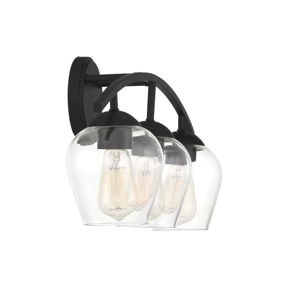 Meridian Vanity Light, Savoy House, 3-Light, 24 in W, Matte Black - 5