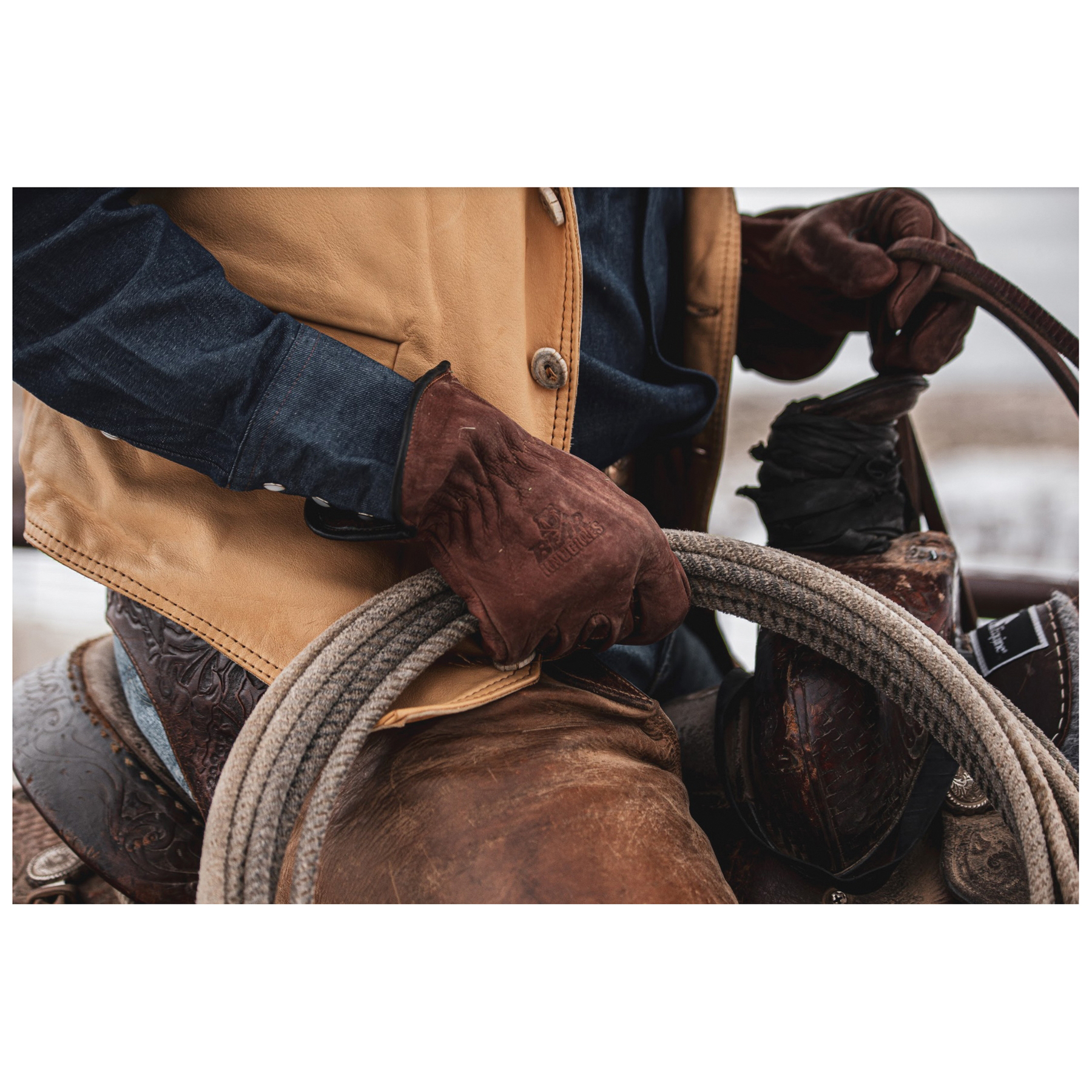 Bear Knuckles D451-XL Driver Gloves, XL, Wing Thumb, Shirred Back Cuff, Cowhide Leather, Brown - 3