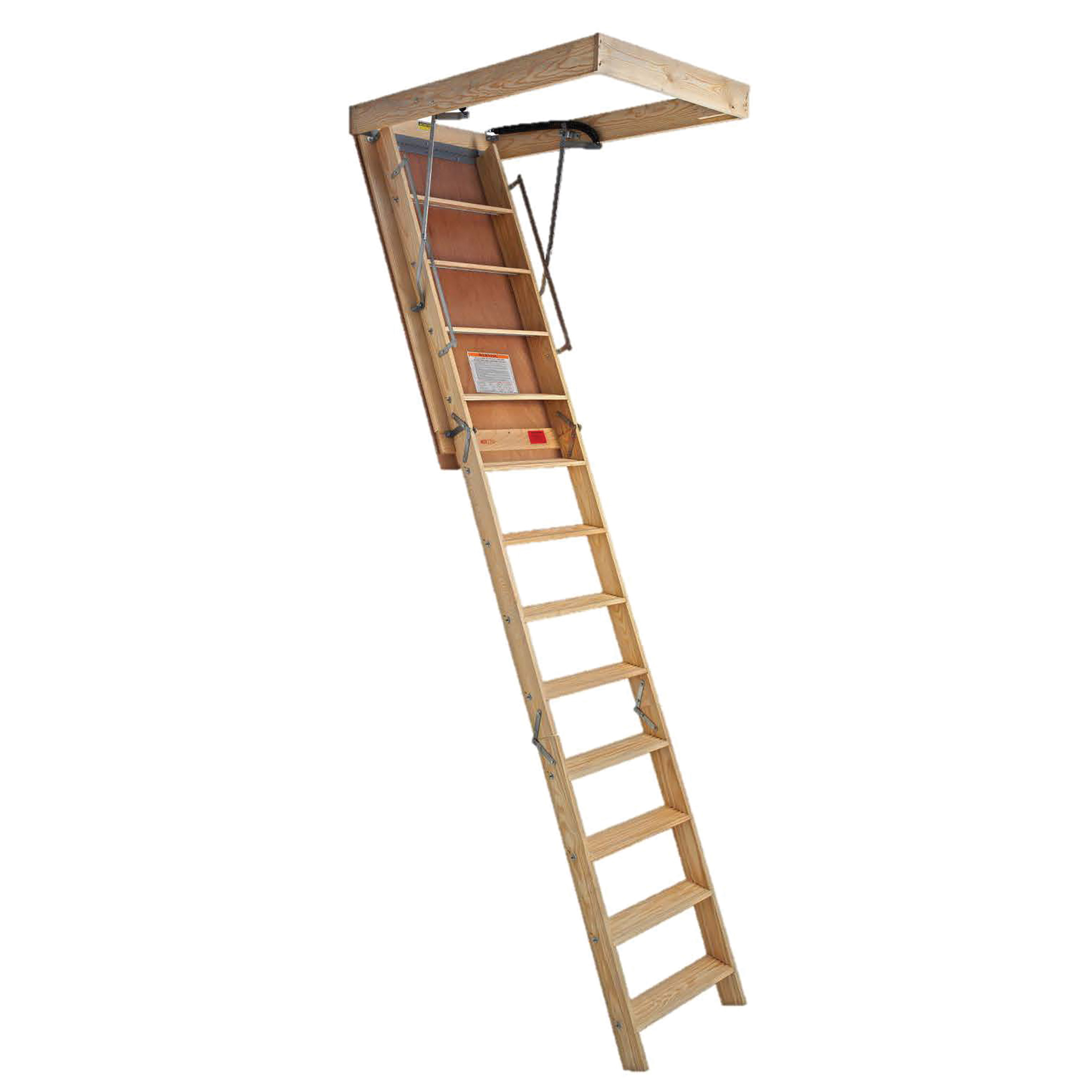 Superior Plus Series SP200FT Folding Attic Stairway, 8 ft 9 in H Ceiling, 54 in H x 30 in W Ceiling Opening