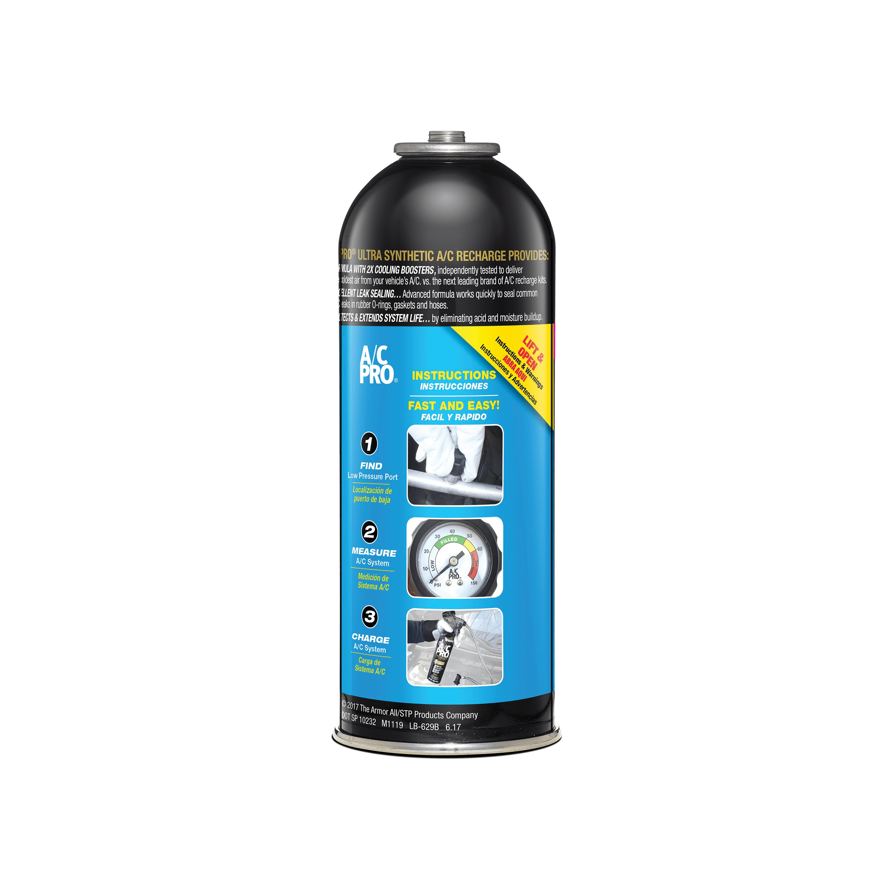 A/C Pro ACP102-6 AC Refrigerant, 12 oz, Can, Liquid-Based Aerosol - 2