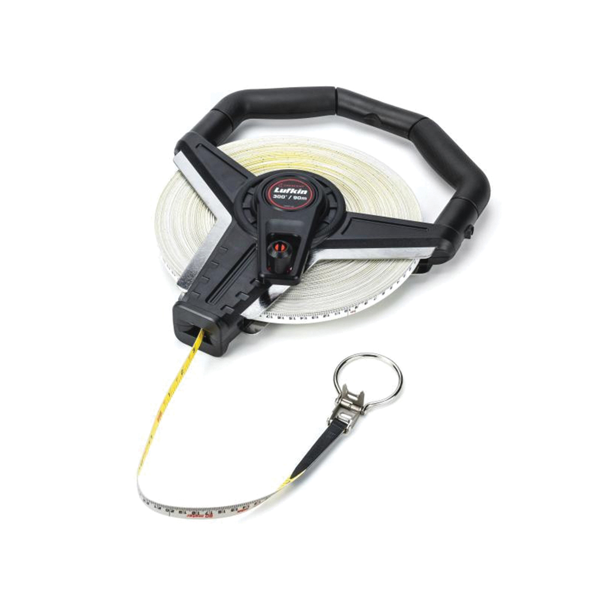 Crescent Lufkin FE300-02 Long Tape Measure, 300 ft L Blade, 1/2 in W Blade, Fiberglass Blade