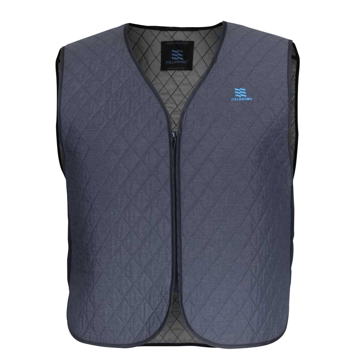 Hydrologic, Mobile Cooling Series MCUV05240621 Vest, 2XL, Polyester, Gray, V-Neck Collar, Zipper Closure
