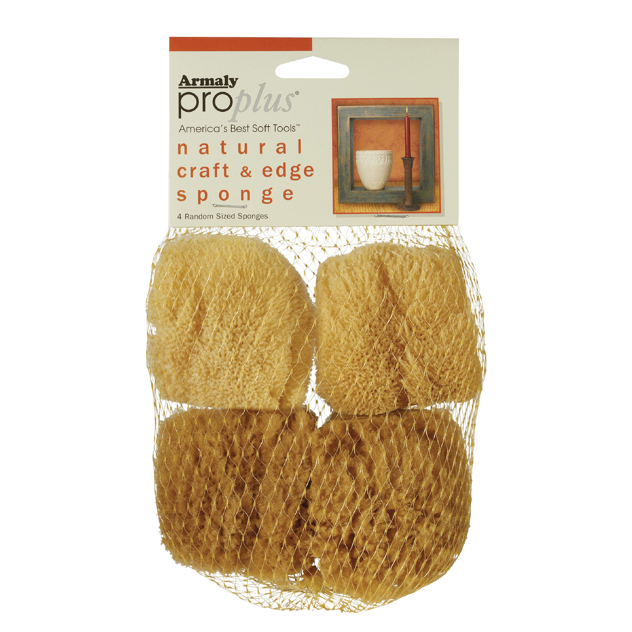 15204 Faux Artist Sea Sponge, Economical, Reusable, Beige, Natural