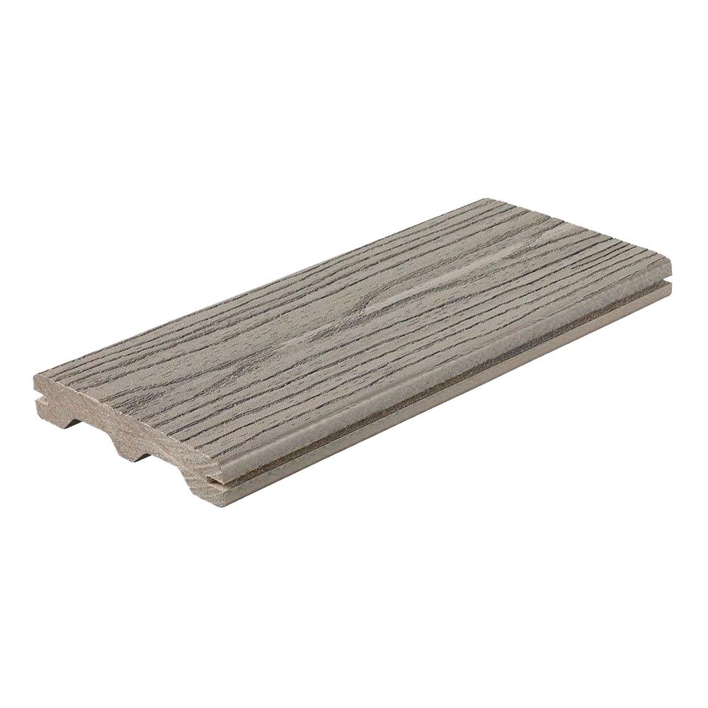 Composite Decking Board, 1 in x 6 in x 12 ft, Fiberon, Good Life Escapes, Grooved Edge, Cabana - 1