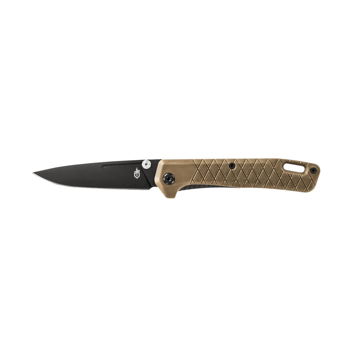 31-004068 Folding Knife, 3.1 in L Blade, Stainless Steel Blade, 1-Blade, Textured Handle, Coyote Brown Handle
