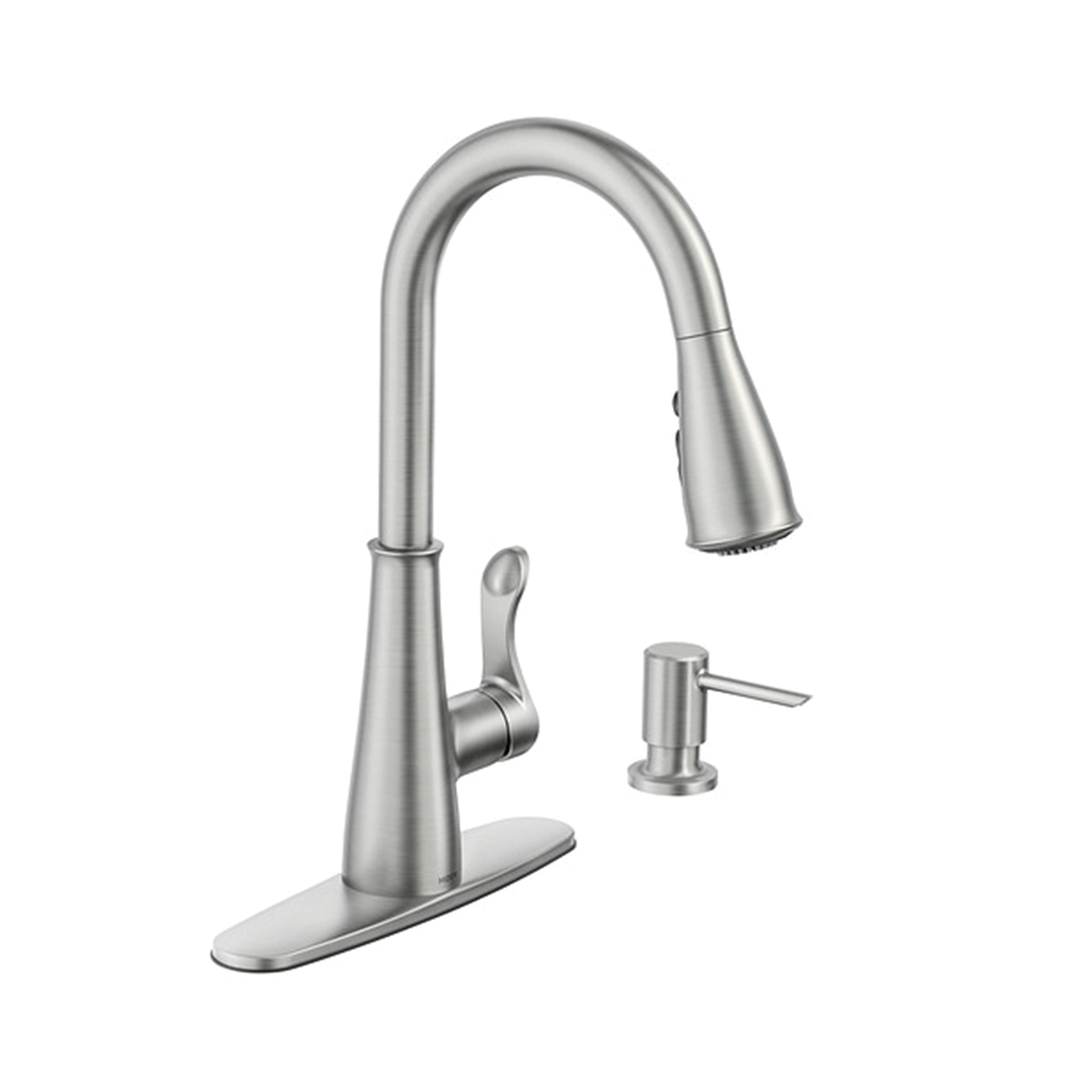 Hadley Series 87245SRS Pull-Down Kitchen Faucet, 1.5 gpm, 1-Faucet Handle, 1-Faucet Hole, Metal, Stainless