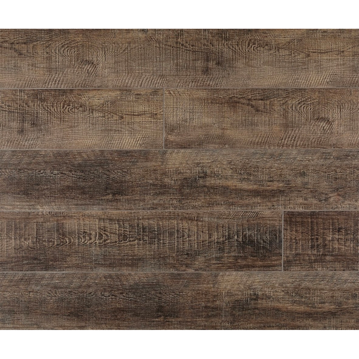 CVP102G05 Luxury Plank, 48 in L, 7 in W, Beveled Edge, Wood Look Pattern, Vinyl, Wine Barrel