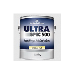 Benjamin Moore Ultra Spec 500 T535 Series T535-1X-001 Interior Paint, Flat Sheen, 1X Tint, 1 gal