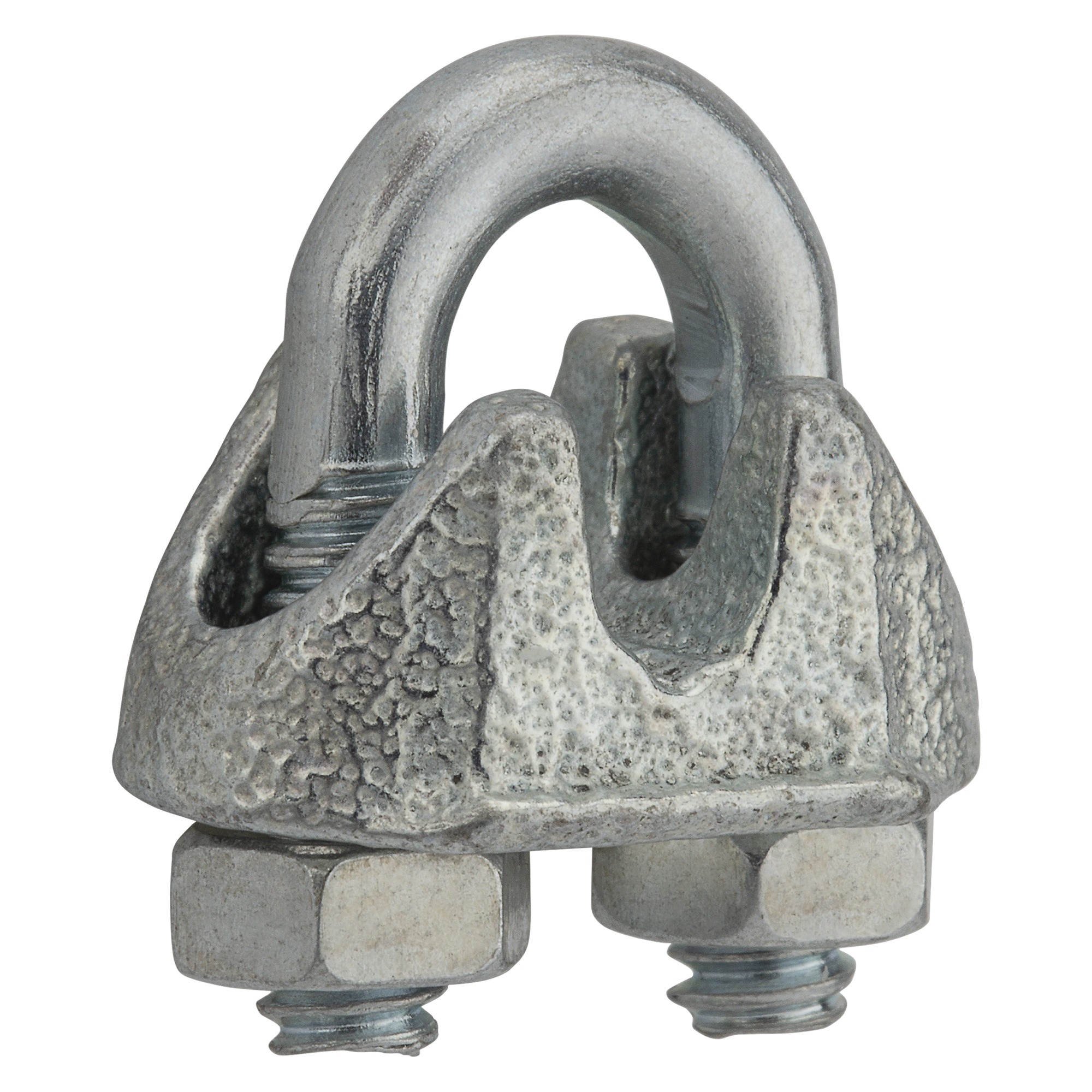 N889-013 Wire Cable Clamp, 1/8 in Dia Cable, 7/8 in L, Malleable Iron/Steel, Electro Galvanized/Zinc
